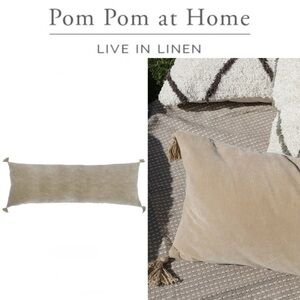 POM POM AT HOME Bianca Rectangle Throw Pillow Tan Accent Pillow Cover  218$